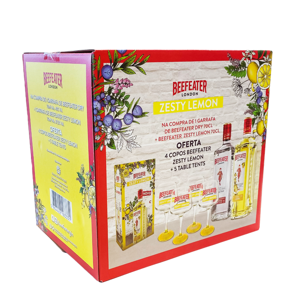 Pack 1Grf Beefeater 70Cl+1Grf Beefeater Zesty 70Cl + 4 Copos