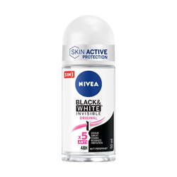 Nivea Desodorante Roll-On Invisi. Blanco y negro fresco para mujeres