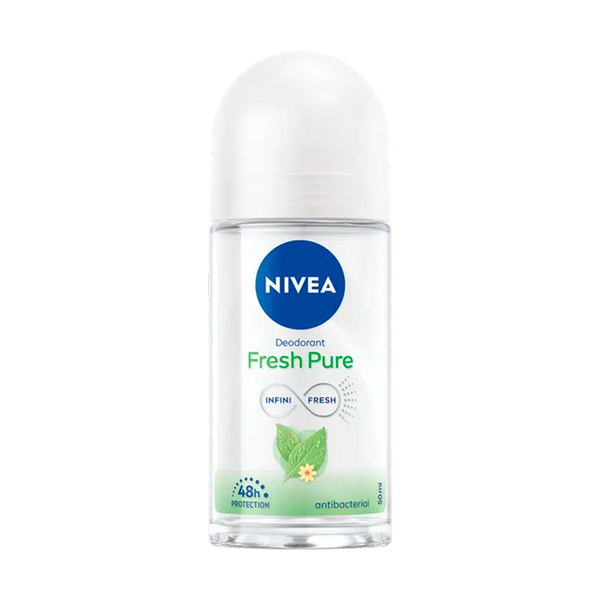 Nivea Desodorante Roll-On Puro Y Natural Mujer 50Ml (Cx6)