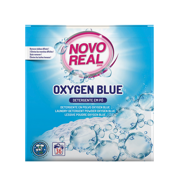 Novo Real Det.Roupa Pó Oxygen Blue 36Doses (Cx4)