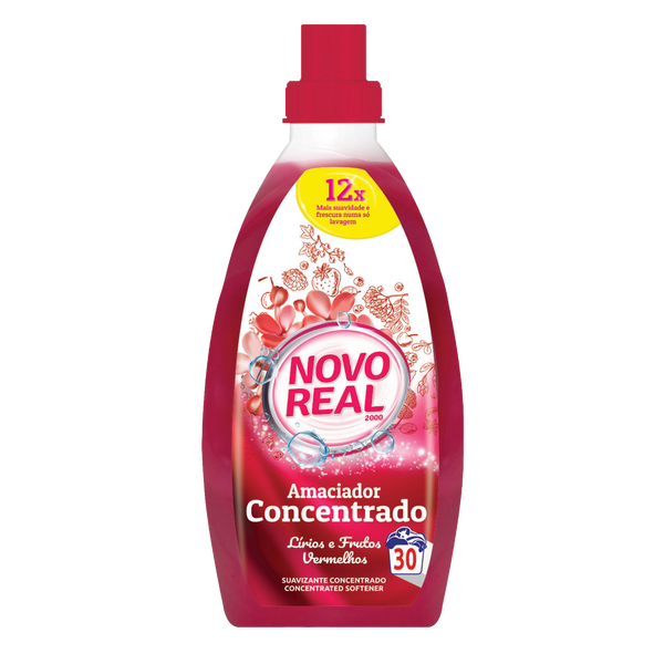 Novoreal Amaciador Conc. Lirios E Frt.Vrm. 750Ml 30D (Cx6)