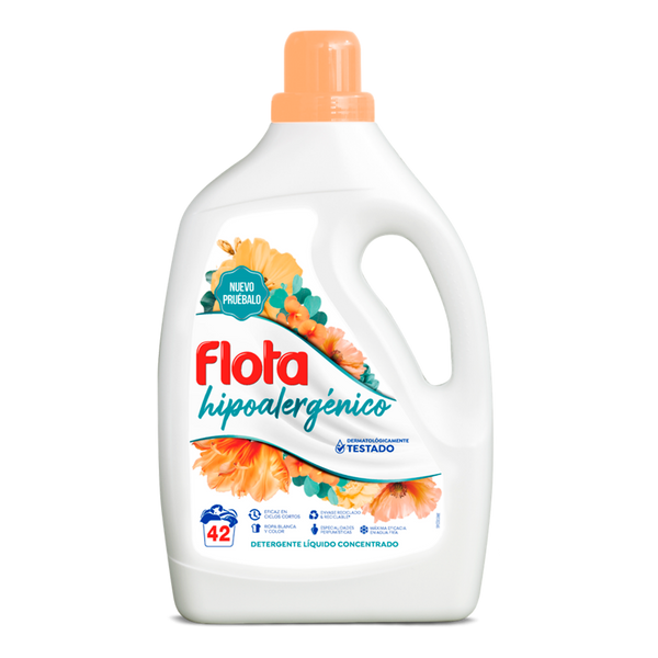 Detergente Liquido Flota Hipoalergenico 42 Doses (Cx4)