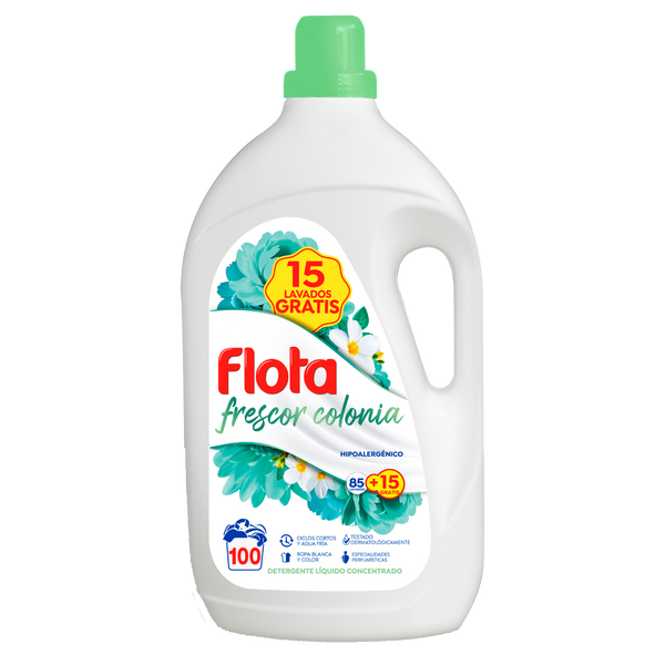 Detergente Liquido Flota Colonia 85 + 15 Doses Gratis (Cx2)