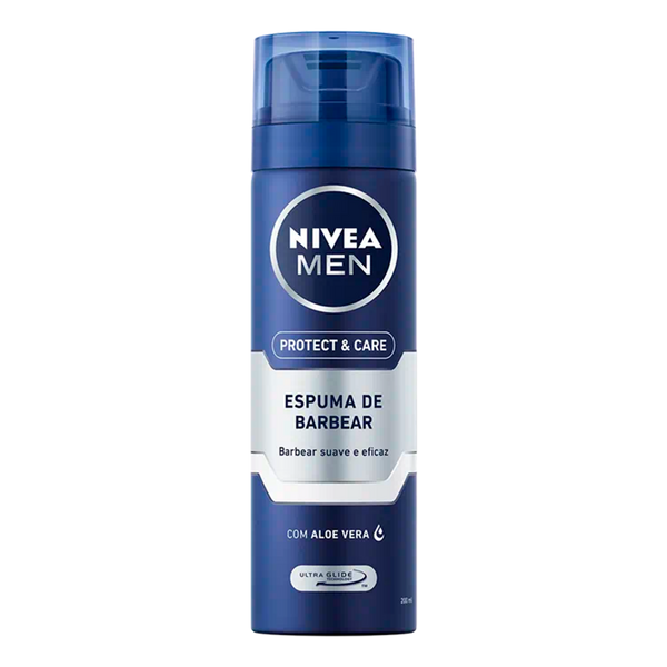 Nivea Espuma Barbear Protege Y Cuida 200 Ml (Cx6)