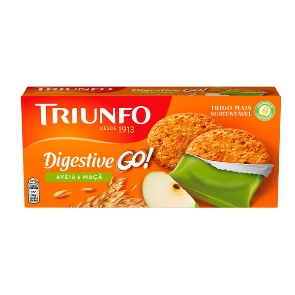 Bolacha Triunfo Digestive Go Maçã 171Gr (Cx14)