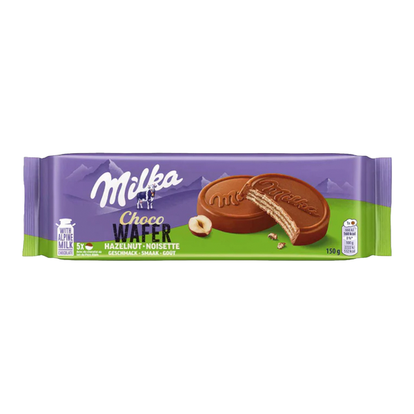 Milka Choco Wafer Avelã 150 Gr (Cx14)