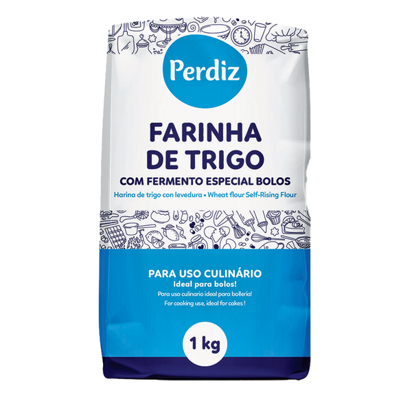 Perdiz Farinha Esp.Bolos C/Fermento 1Kg (Cx10)