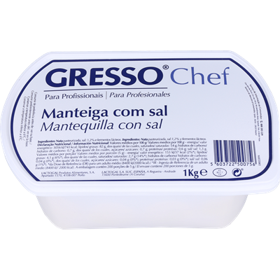 Manteiga Gresso C/Sal Chef 1Kg (Cx6)