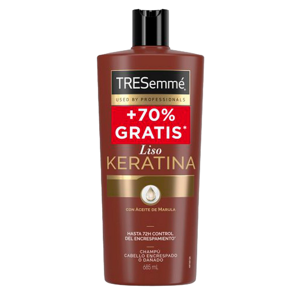 Tresemmé Shampoo Liso Keratina 400Ml + 285Ml Oferta (Cx6)