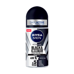 Nivea Deo Roll-On Invisible Black & White For Men 50Mlx6