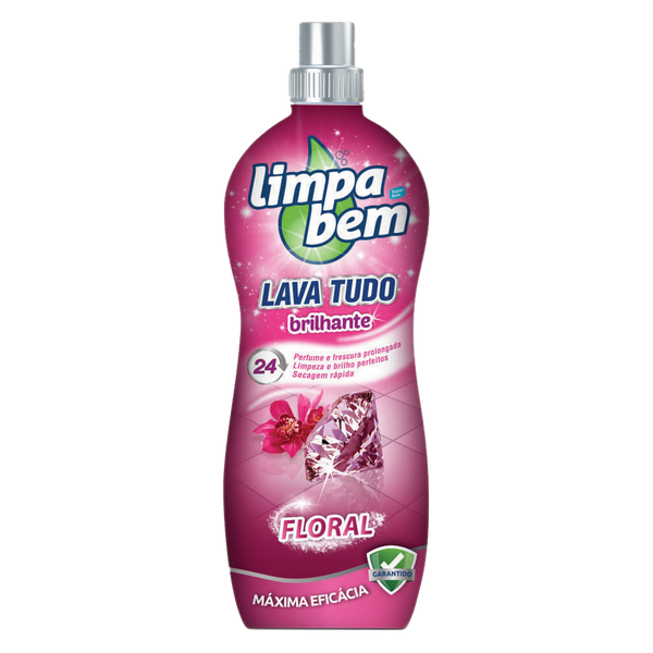 Limpabem Lava Tudo Brilhante Floral 1100Ml (Cx14)