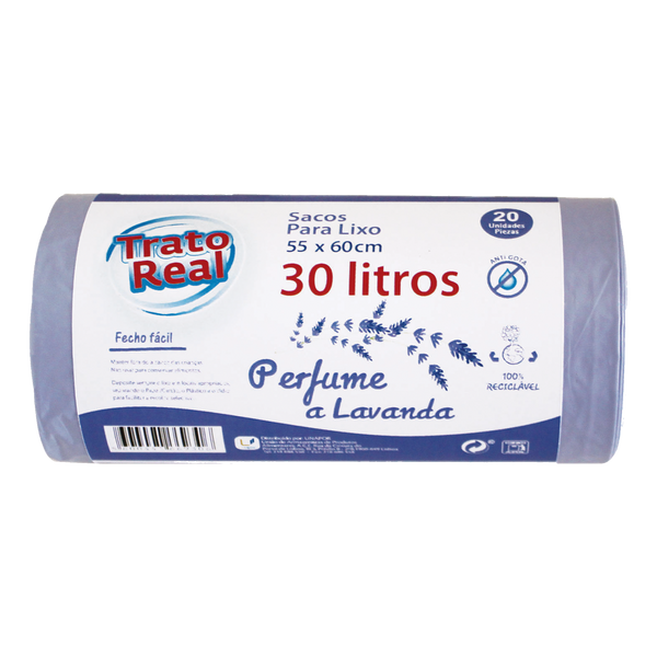 Trato Real Saco Lixo Perf. Lavanda 55X60 30Lt 20Und (Cx24)