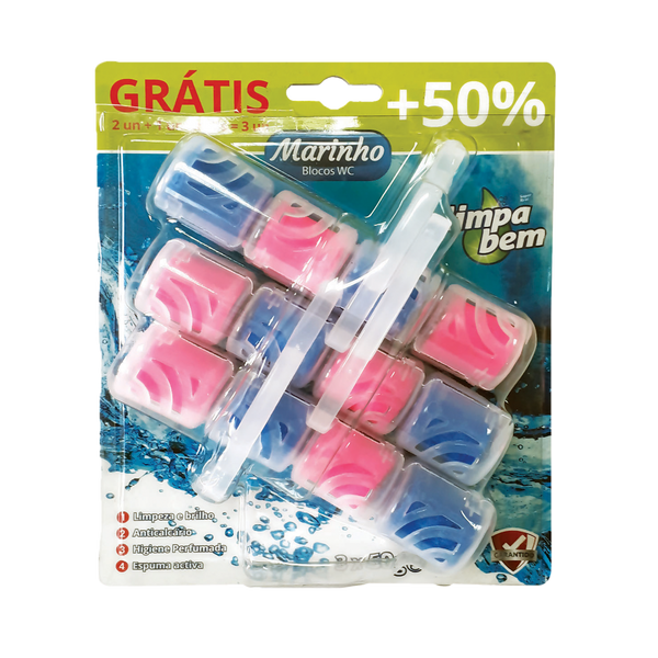 Limpabem Bloco Sanit. 4 Cilindro Marinho 2X50Grs+50Grs Of