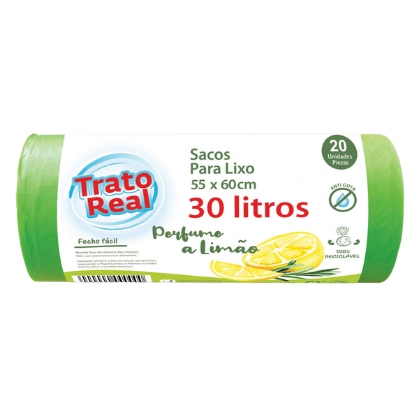 Trato Real Saco Lixo Perf. Limao 55X60 30Lt 20Und (Cx24)