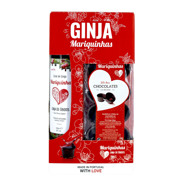 Ginjinha Mariquinhas S/F 18º 50Cl + 12 Copos Chocolate (Cx7)