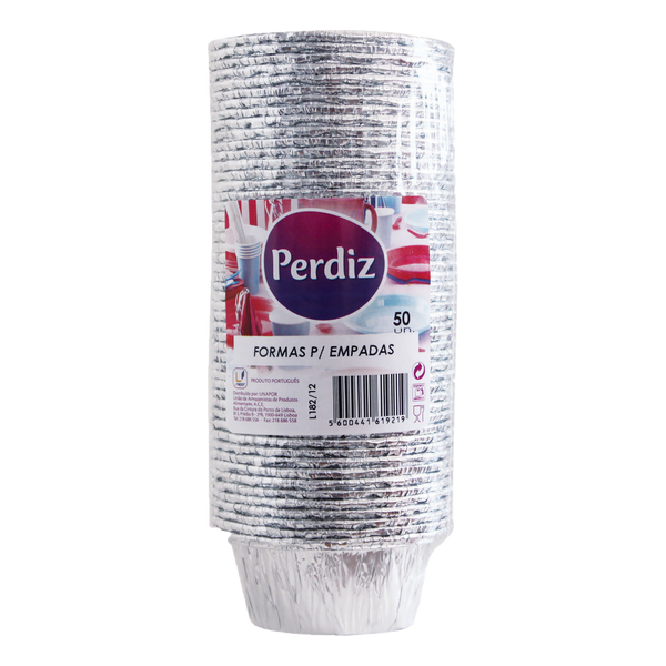 Perdiz Forma Aluminio P/Empadas 50Und/Emb