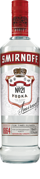Vodka Smirnoff Red 37.5º 70Cl