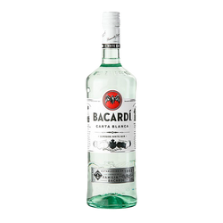 Rum Bacardi Carta Blanca 37.5º 1Lt (Cx6)