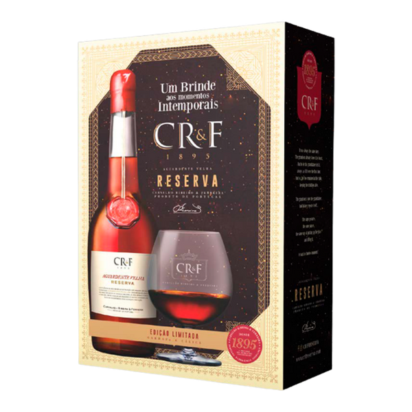 Pack 1 Grf Aguardente C.R.F. Reserva 70Cl 40º + 1 Calice