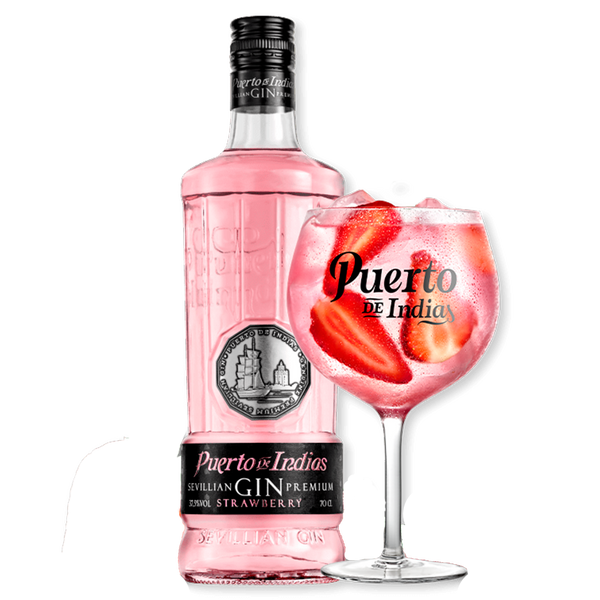 Gin Puerto De Indias Strawberry 37.5º 70Cl (Cx6)