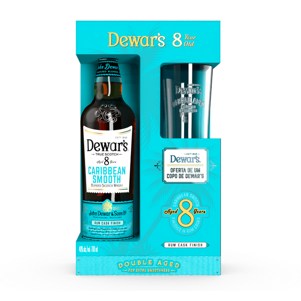 Pack 1Grf Whisky Dewar´S 8Y Caribbean Smooth 70Cl + 1 Copo