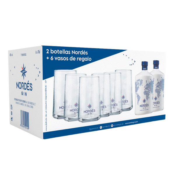 Pack 2 Grf Gin Nordes 70Cl + 6 Copos