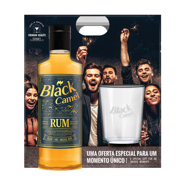 Pack 1 Grf Rum Black Camel Gold 70Cl 37.5º + 1 Copo (Cx6)