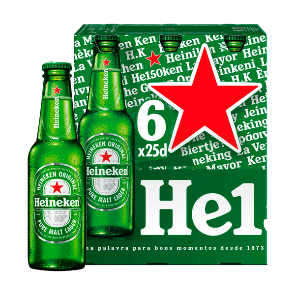 Cerveja Heineken Tp 25Cl Sixpack (Cx24)