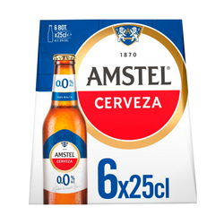 Cerveja Amstel 0.0º 6 X 25Cl (Cx 4 Pack)