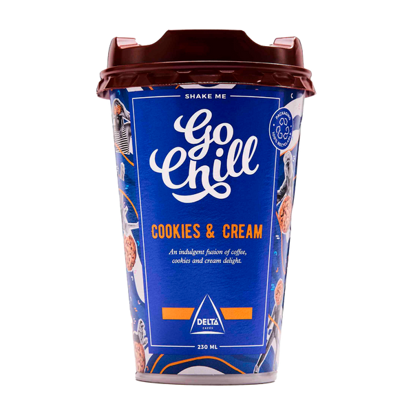 Delta Go Chill Cookies And Cream 230Ml (Cx8)