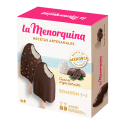 La Menorquina 3 Bombom Nata 80Ml + 3 Amendoa 80Ml P6 (Cx6)