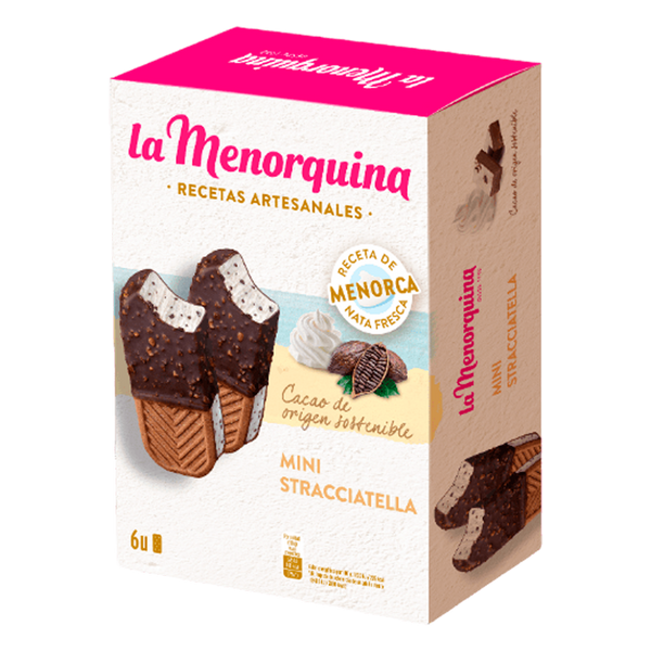 La Menorquina Sanduiche Mini Straciatella 85Ml Pack6 (Cx12)