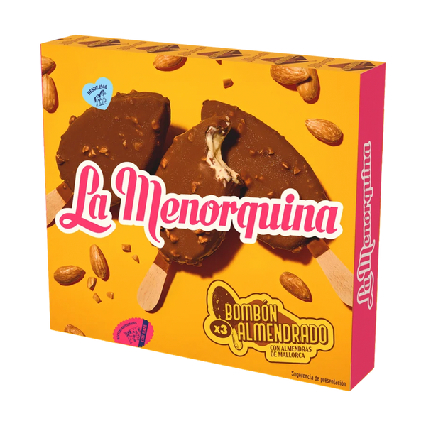 La Menorquina Bombom Amêndoa 90Ml Pack3 (Cx10)