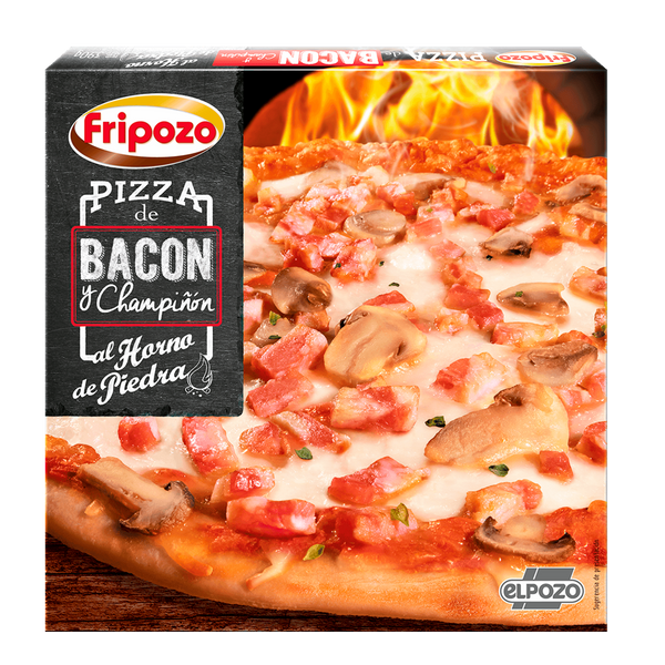 Fripozo Pizza Bacon E Cogumelos Forno De Pedra Cong. 390Grs
