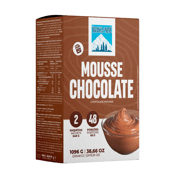 Branca De Neve Mousse Chocolate 2X548Grs  48Doses (Cx3)