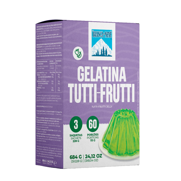 Branca De Neve Gelatina Tutti-Frutti 684Gr (Cx3)