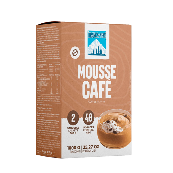 Branca De Neve Mousse Café 2X500Grs  48Doses (Cx3)