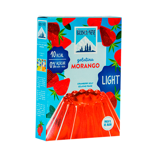 Gelatina Light Morango Branca De Neve 31Grs (Cx6)