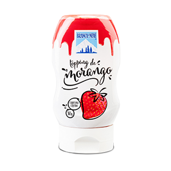 Topping Morango Branca De Neve 365Grs (Cx10)