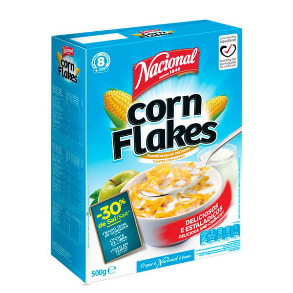 Cereais Corn Flakes Nacional 500Grs (Cx8)