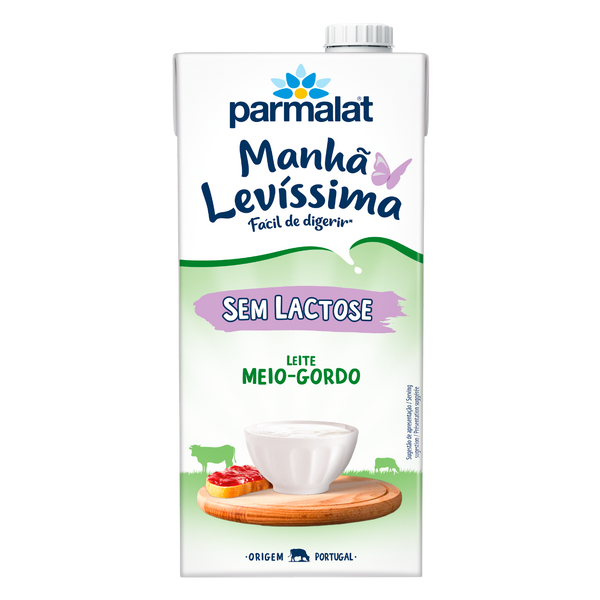 Leite Meio Gordo S/Lactose Manhã Levissima Parmalat 1L (Cx6)