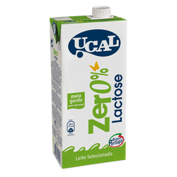 Leite Ucal Uht Meio Gordo 0% Lactose 1 Litro (Cx 6)