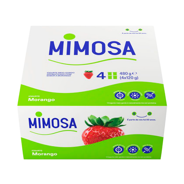 Iogurte Mimosa Aroma Morango Pack 4X120Gr