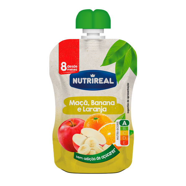 Nutrireal Bolsa De Fruta Maçã, Banana E Laranja 90G