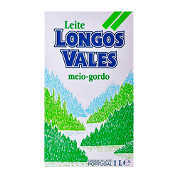 Leite Longos Vales Uht Meio Gordo 1L (Cx6)