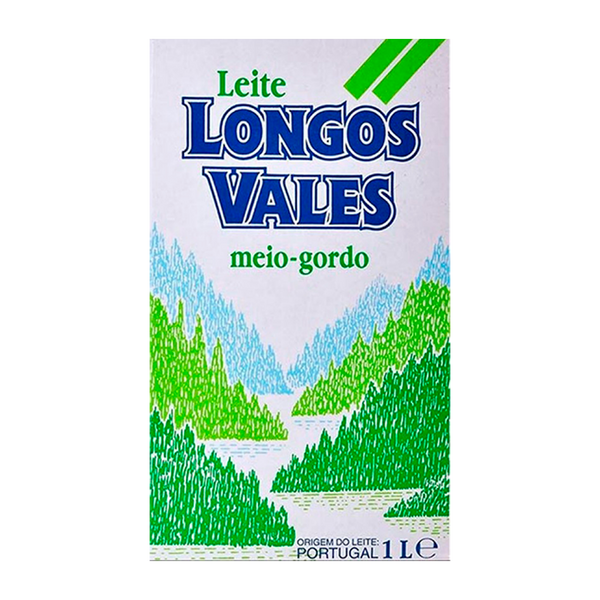 Leite Longos Vales Uht Meio Gordo 1L (Cx6)