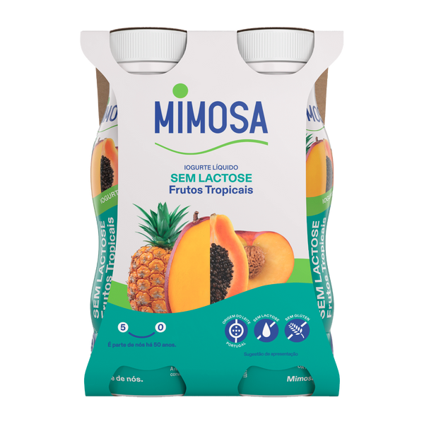Iogurte Liquido Mimosa S/ Lactose F. Tropicais 4X151Ml (Cx6P