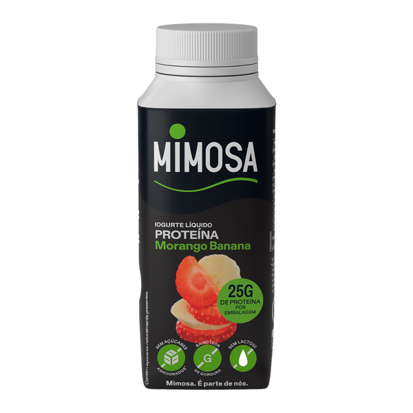 Iogurte Liq. Proteina Mimosa Morango/Banana 250Ml (Cx24)
