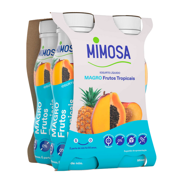 Iogurte Liq. Mimosa Magros F. Tropicais 4X151Ml (Cx6Pack)