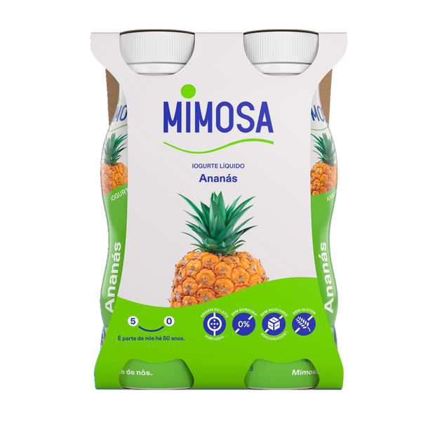 Iogurte Liq. Mimosa Aroma Ananás 4X151Ml (Cx6Pack)